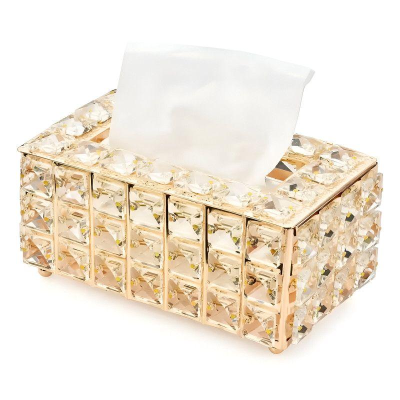Caja Cofre Cristal Soporte Pañuelos Rectangular Hogar Lau-2