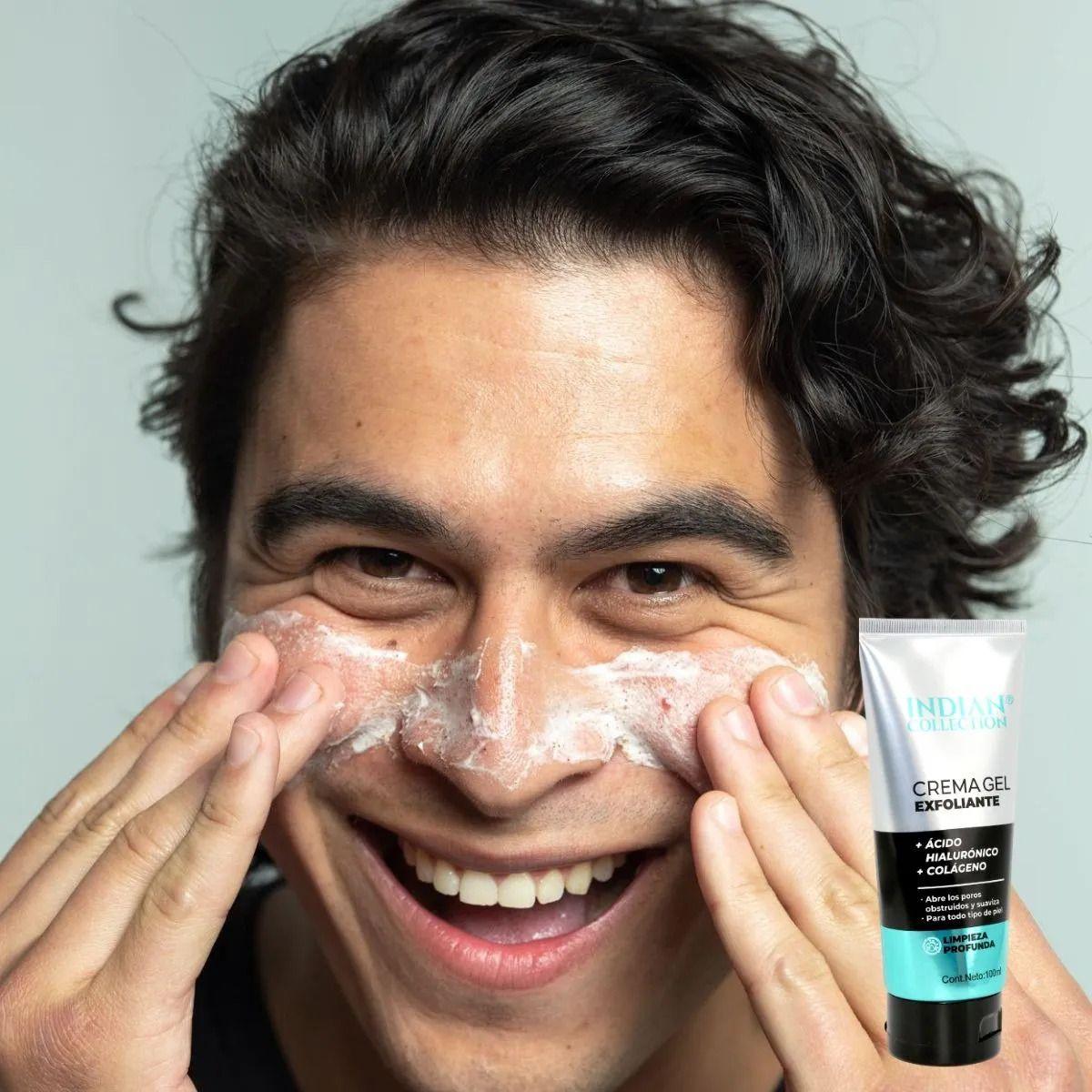 SET 3 CREMA FACIAL EXFOLIANTE HOMBRE ACIDO HIALURONICO LAU-2