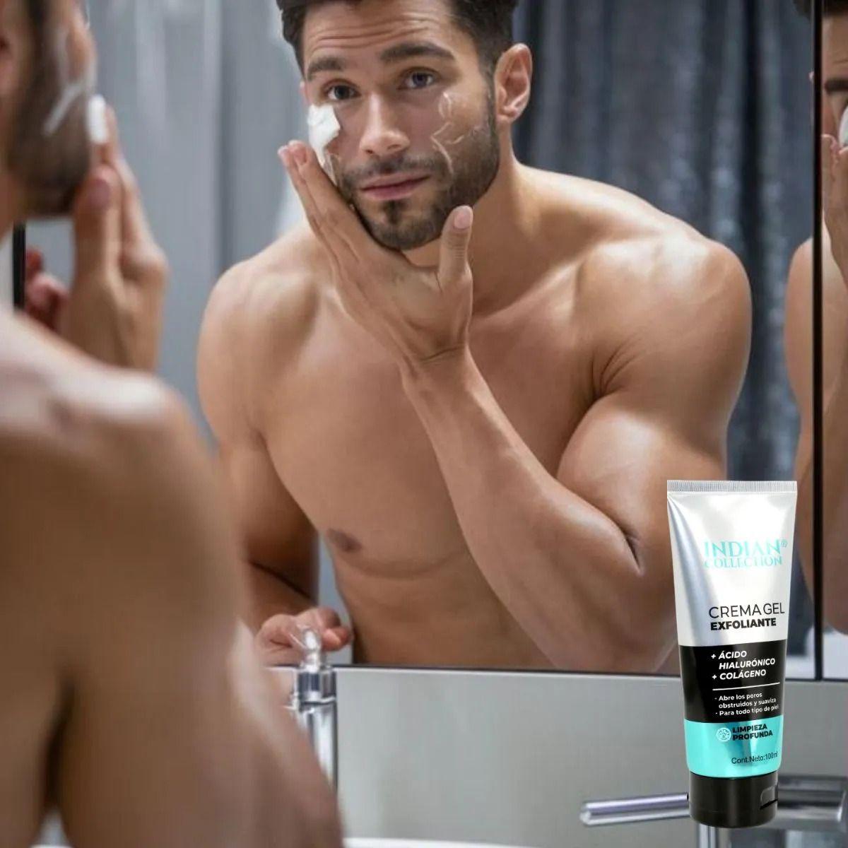 SET 3 CREMA FACIAL EXFOLIANTE HOMBRE ACIDO HIALURONICO LAU-7