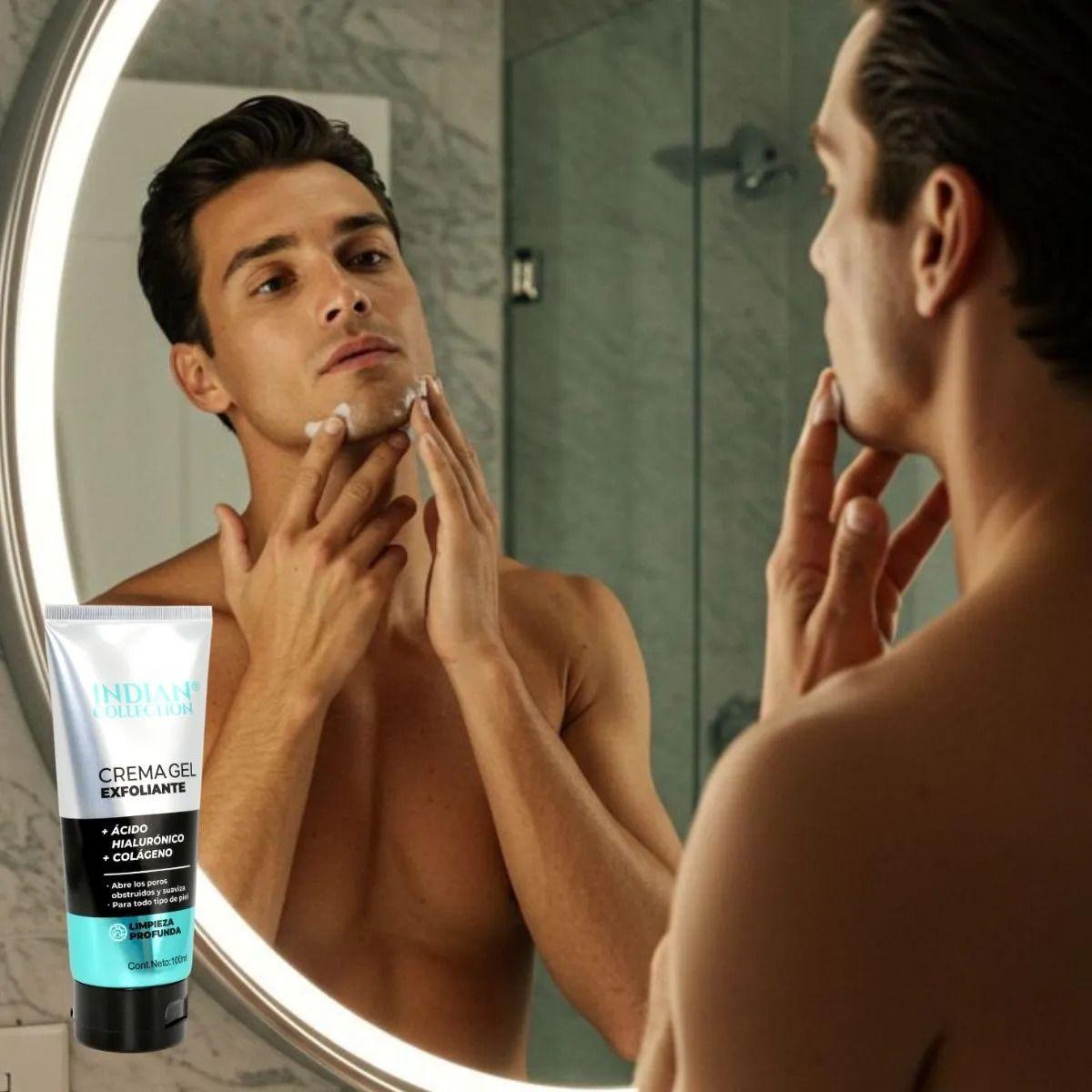 SET 3 CREMA FACIAL EXFOLIANTE HOMBRE ACIDO HIALURONICO LAU-8