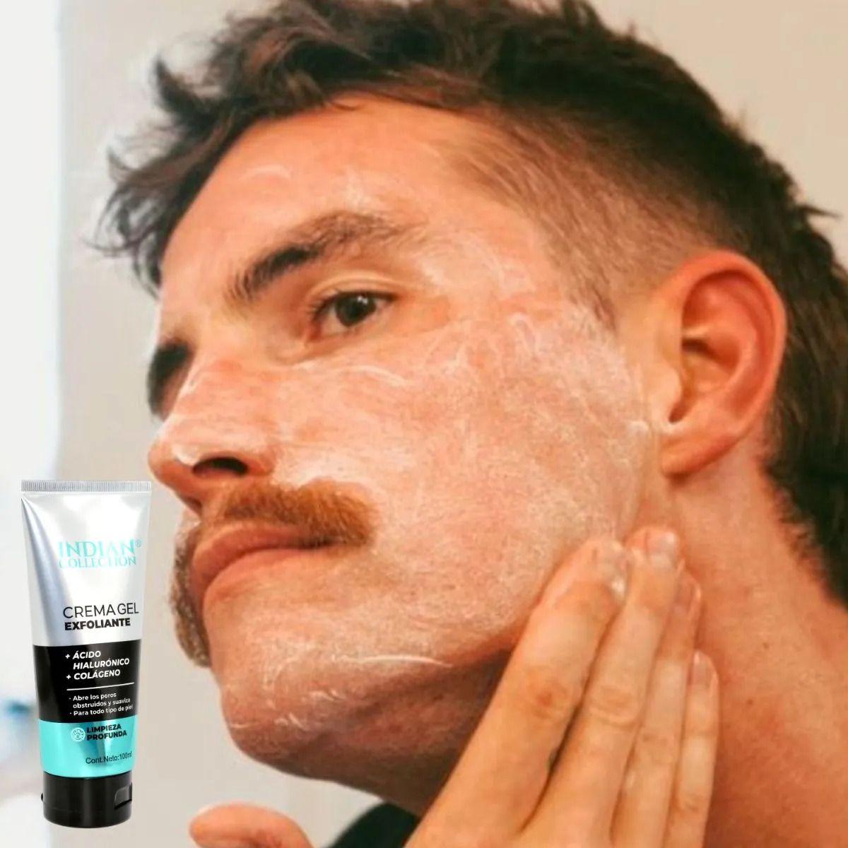 SET 3 CREMA FACIAL EXFOLIANTE HOMBRE ACIDO HIALURONICO LAU-9