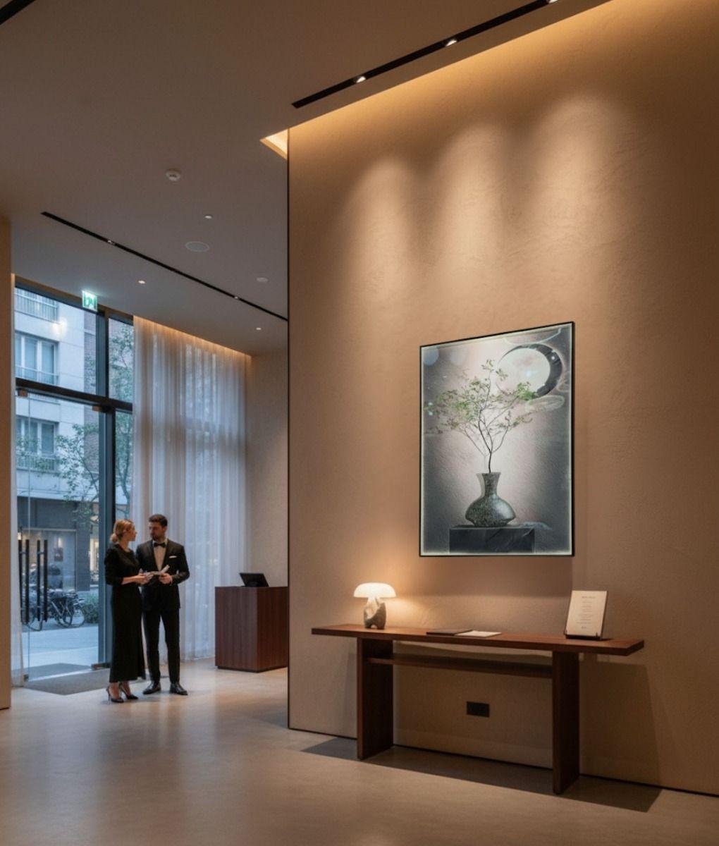 Cuadro Decorativo Pared Naturaleza Luna LED Hogar Jhn-8