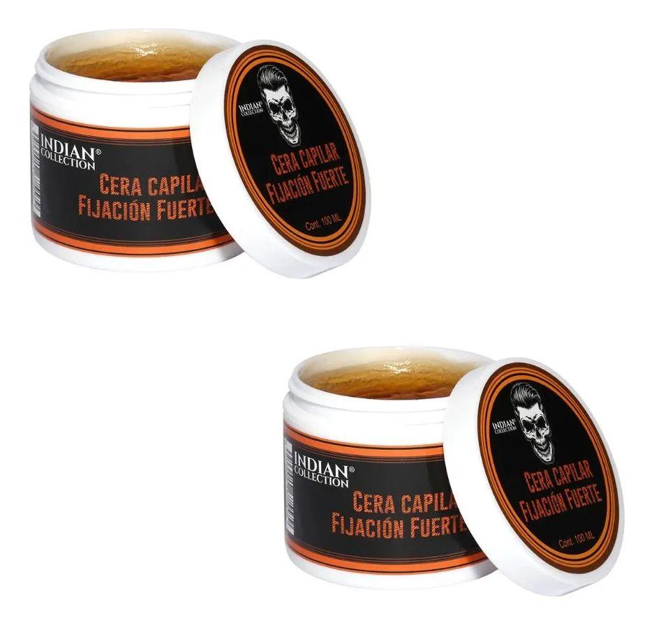 SET 2 FIJADOR CAPILAR CERA PARA HOMBRE FUERTE CABELLOS LAU-9
