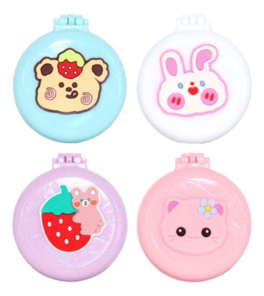 SET 7 CEPILLOS ARCOIRIS INFANTIL  PLEGABLE CON ESPEJOS LAU-4