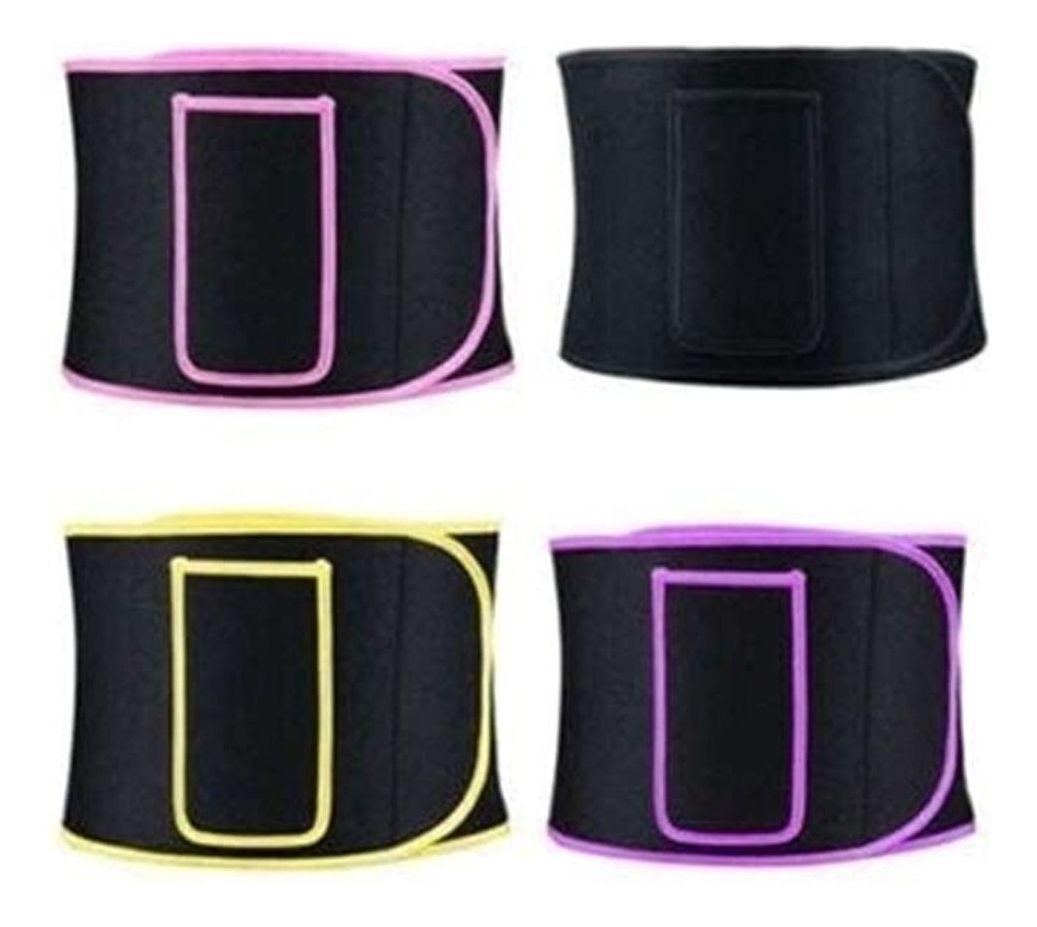 SET 2 FAJA REDUCTORA CON VELCRO PARA EJERCICIOS FITNES LAU-4