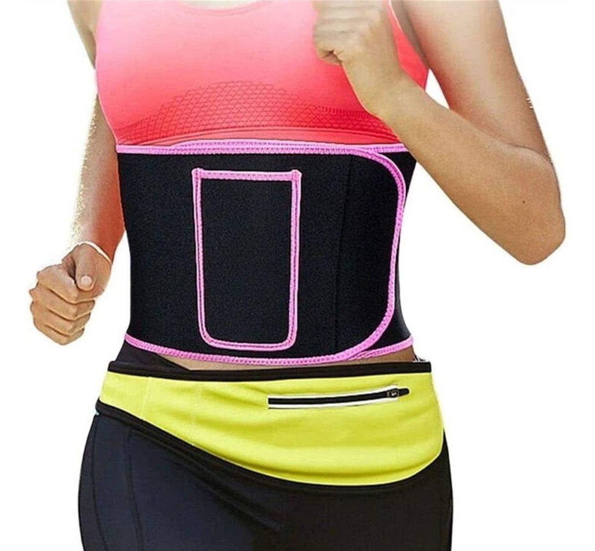 SET 2 FAJA REDUCTORA CON VELCRO PARA EJERCICIOS FITNES LAU-5