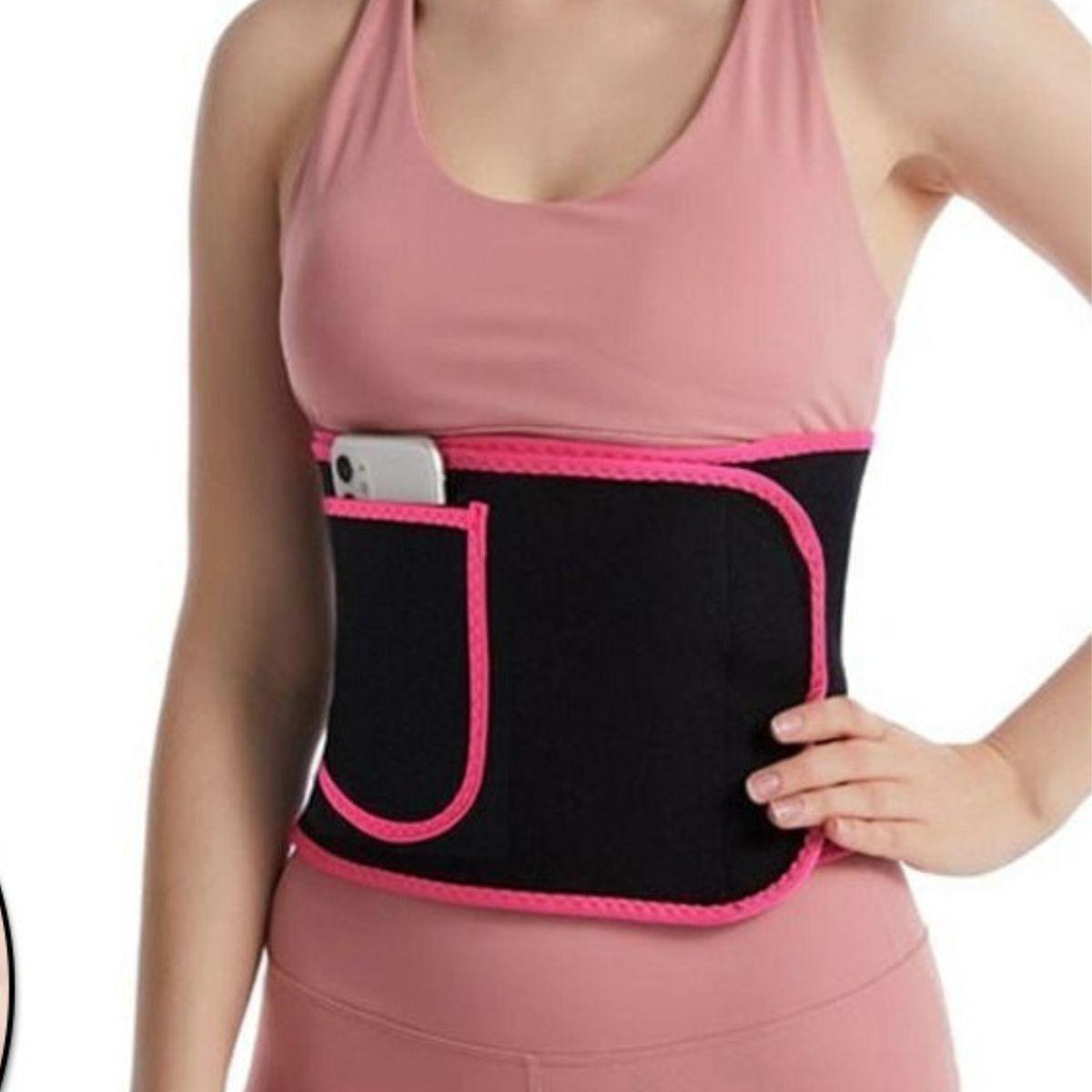 SET 2 FAJA REDUCTORA CON VELCRO PARA EJERCICIOS FITNES LAU-7