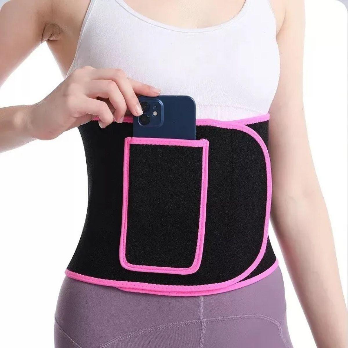 SET 2 FAJA REDUCTORA CON VELCRO PARA EJERCICIOS FITNES LAU-8