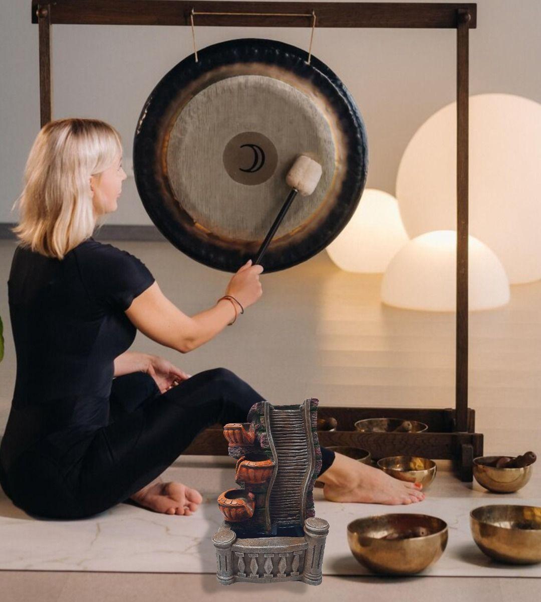 Fuente Agua Decorativa Cascada Elegante Hogar Relajante Jhn-4