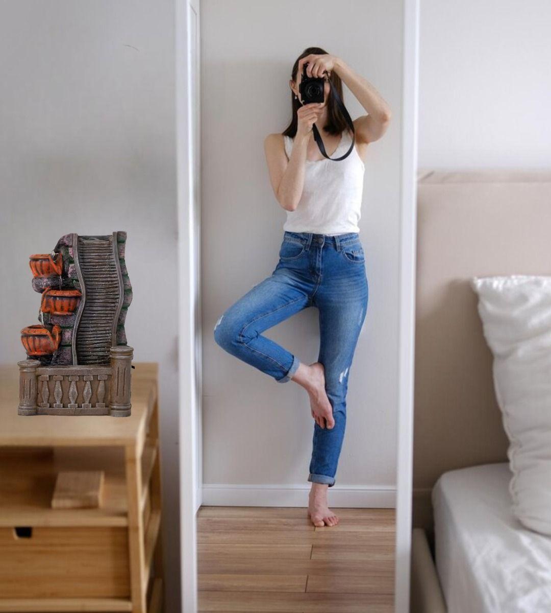 Fuente Agua Decorativa Cascada Elegante Hogar Relajante Jhn-5