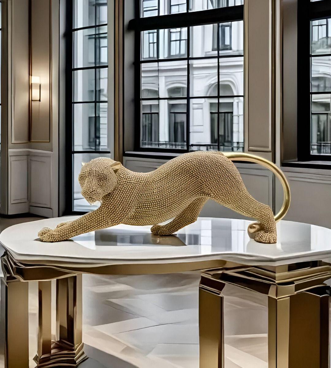 Estatua Animal Escultura Artesanía Coleccionable Dorado Jhn-7