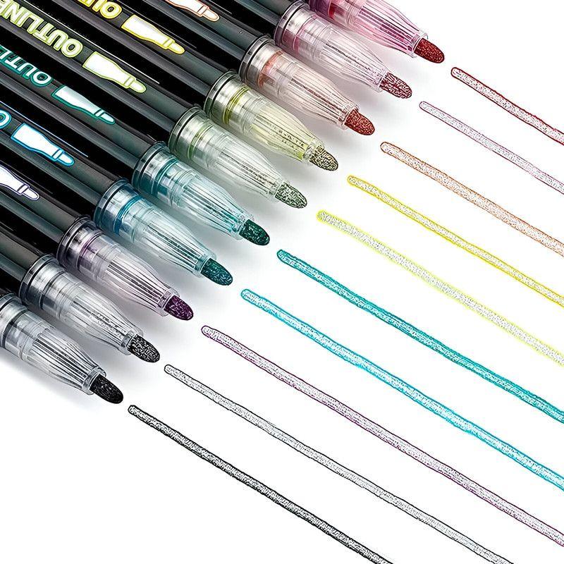 Marcadores Gel Doble Linea 36 Piezas Efecto Brillante Lau-4