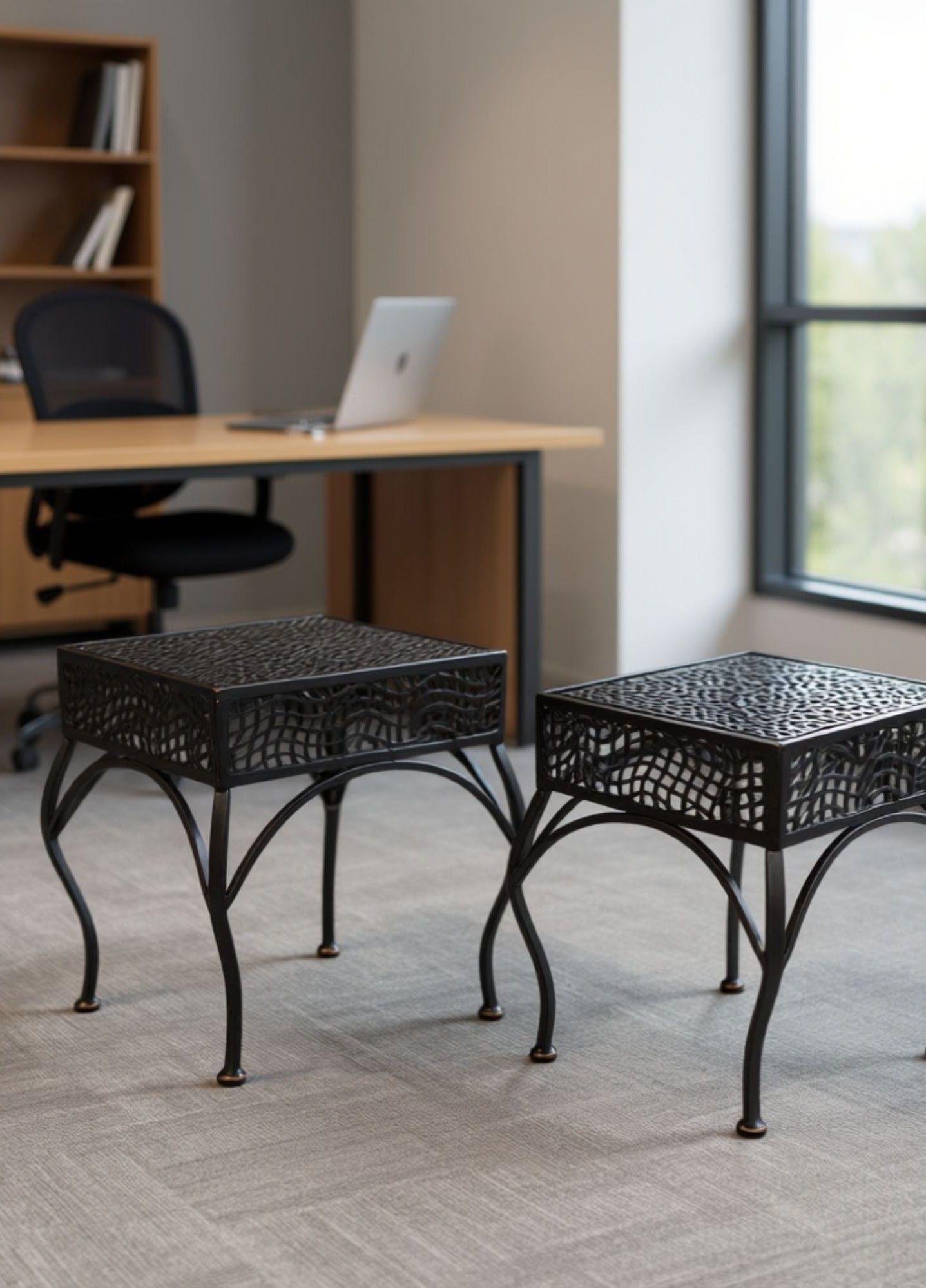 Set 2 Mesa Centro Decorativa Auxiliar Moderno Hogar Jhn-5