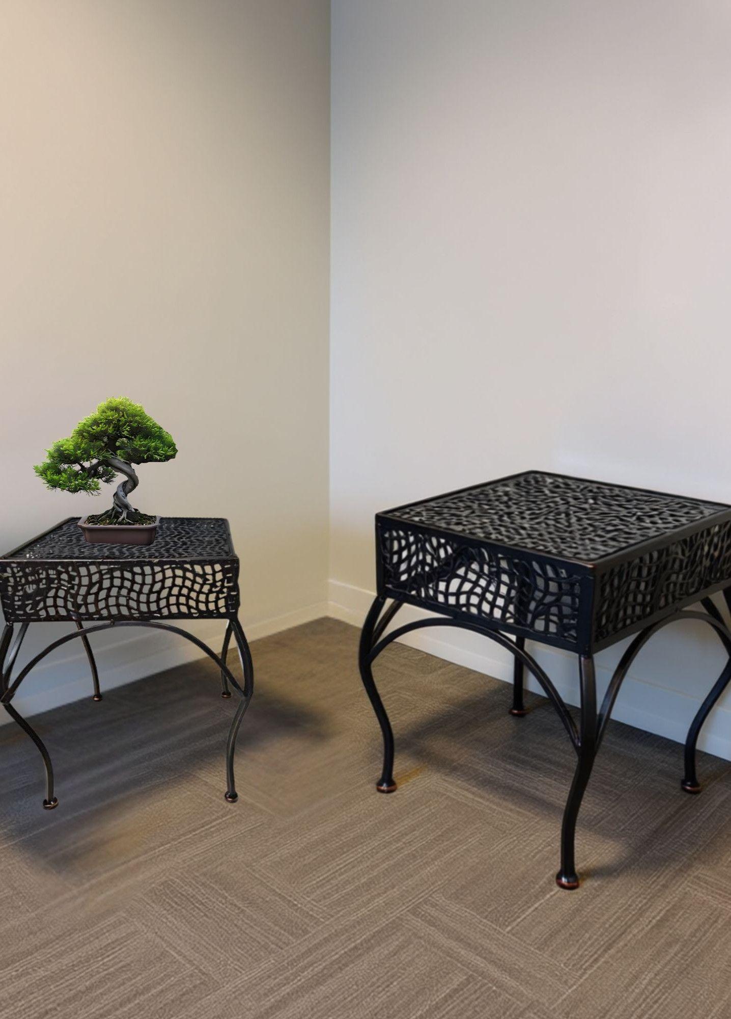 Set 2 Mesa Centro Decorativa Auxiliar Moderno Hogar Jhn-7