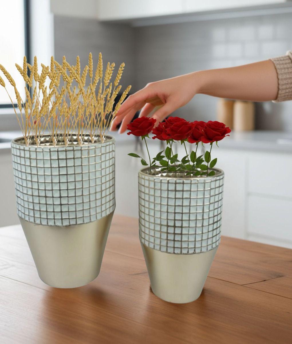 Set 2 Maceta Decorativa Diseño Sofisticado Versátil Jhn-4