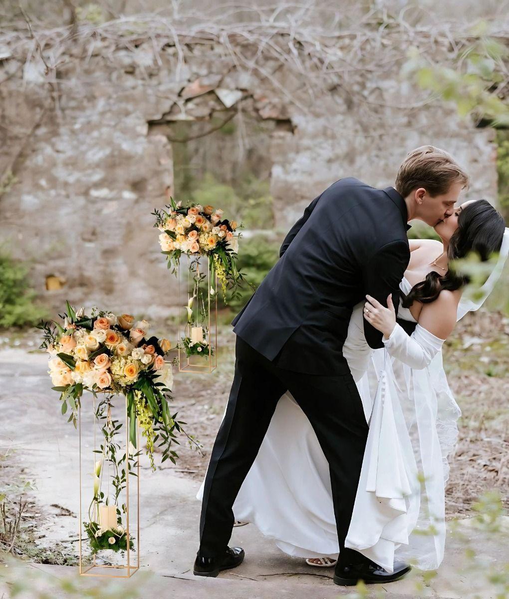 Portavelas Decorativo Candelabro Pentágono Geométrico Jhn-3