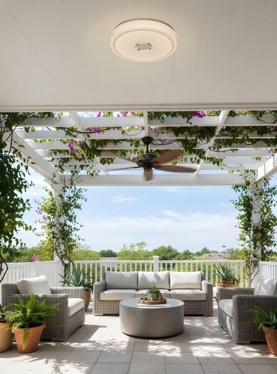 Lámpara Techo Decorativa Plafón Circular Diseño Anillos Jhn-7