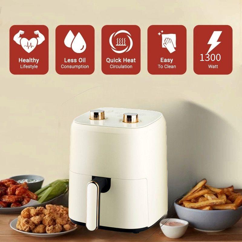 Freidora Aire 3L Blanca Digital Tactil Antiadherente Lau-6