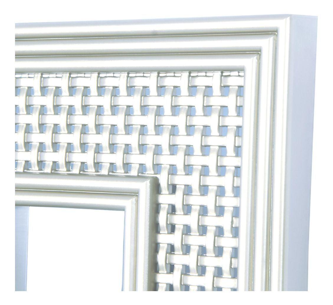 Espejo Decorativo Marco Blanco Rectangular Ventana Jhn-2