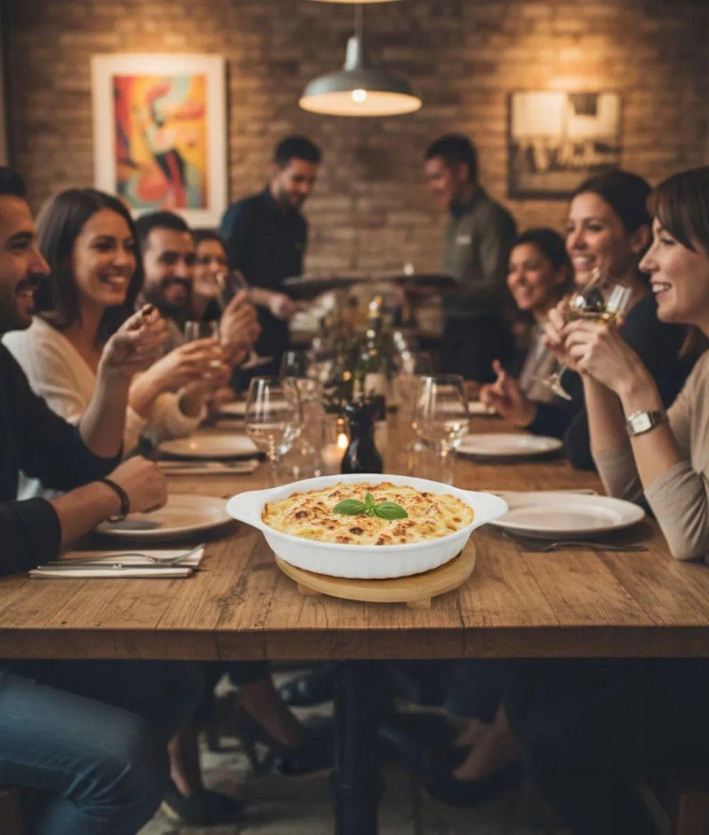 Fuente Horno Base Bambú Servir Mesa Estilo Minimalista Jhn-2