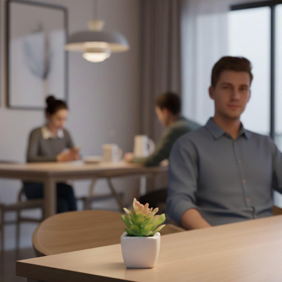 Set 3 Planta Artificial Decorativa Suculenta Ornamental Jhn-4