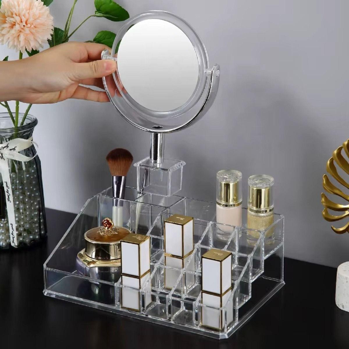 Set 2 Cosmetiquero Organizador Maquillaje Tocador Espejo Lau-2