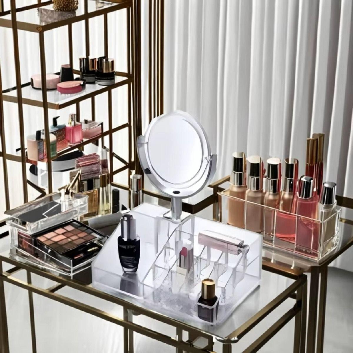 Set 2 Cosmetiquero Organizador Maquillaje Tocador Espejo Lau-6