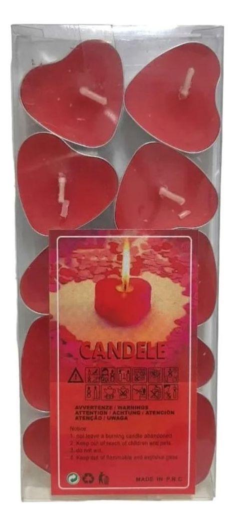 Set 7 Velas Forma Corazón Decoración Romántica Amor Jhn-2