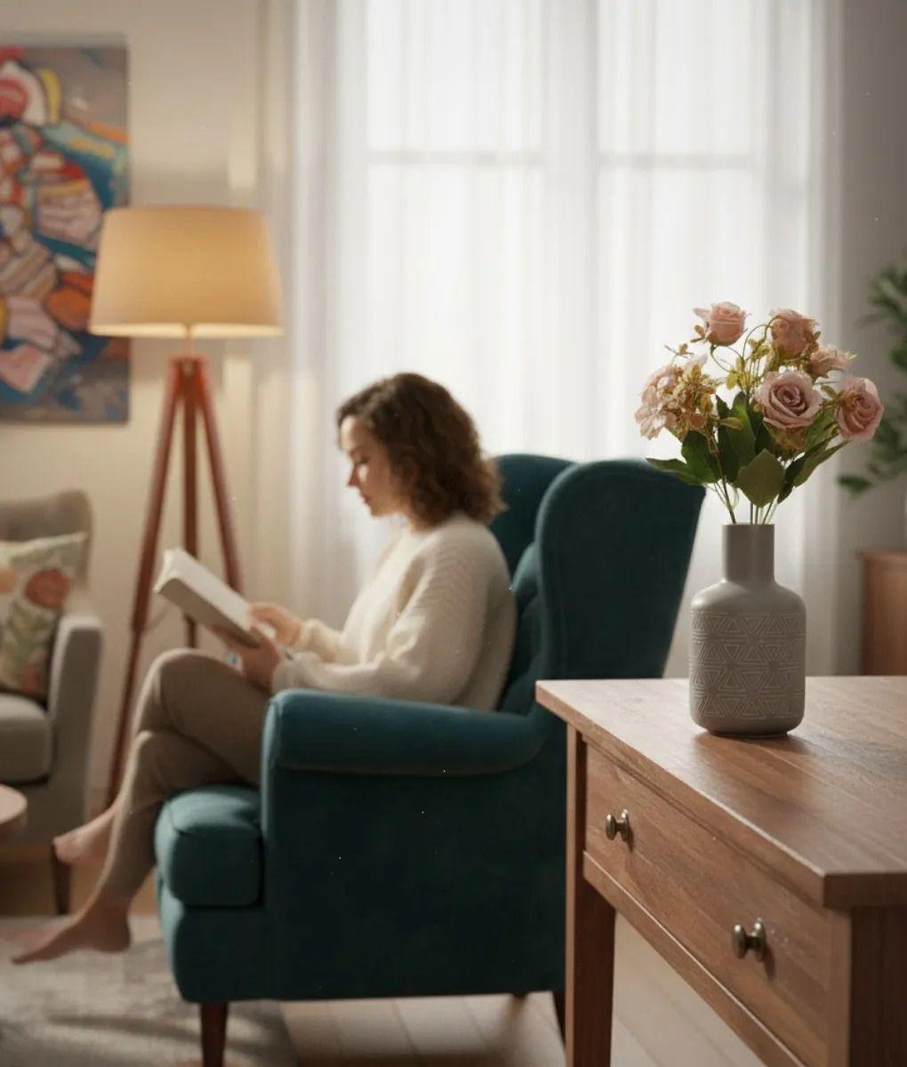 Set 4 Ramo Flores Artificiales Elegancia Floral Eterna Jhn-5