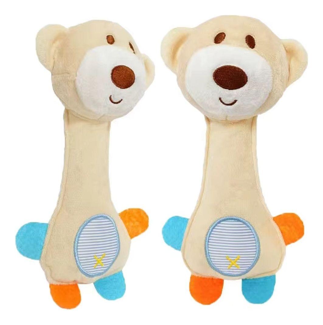 Set 3 Sonajero Mordedor Bebé Osito Peluche Divertido Lau-1