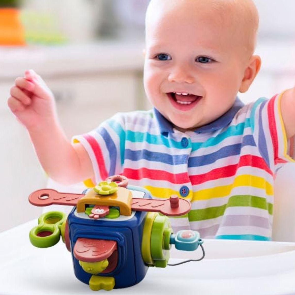 CUBO DIDACTICO JUGUETE SENSORIAL 6EN1 EDUCATIVO BEBE LAU-9