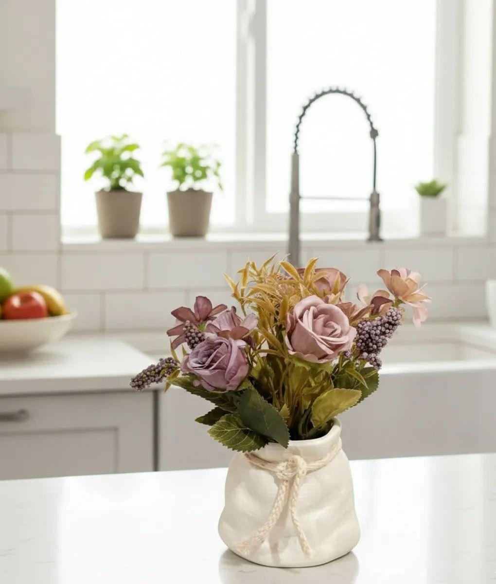 Planta Decorativa Artificial Estilo Rústico Romántico Jhn-7