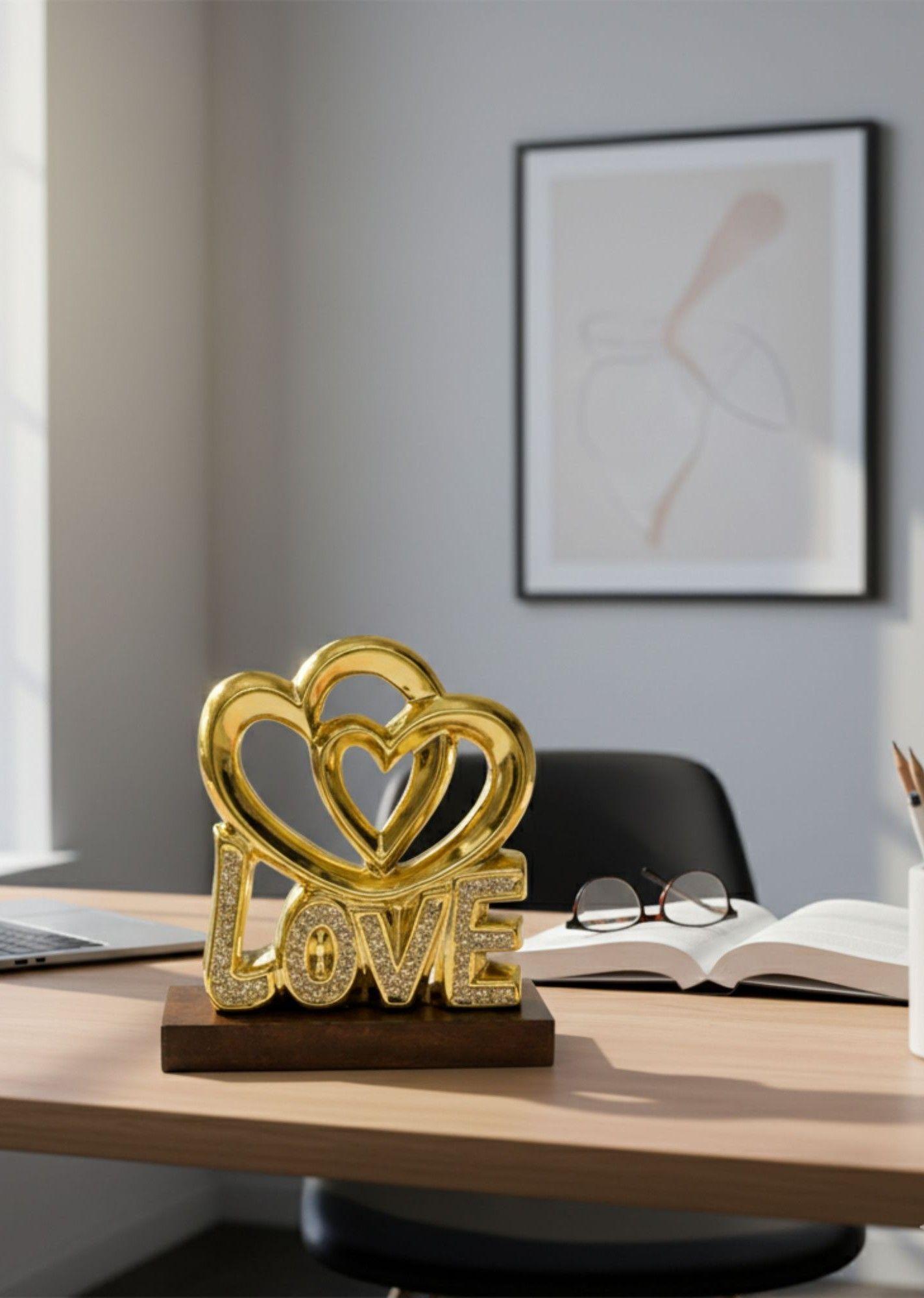 Figura Decorativa Adorno Corazones Love Estatua Jhn-5