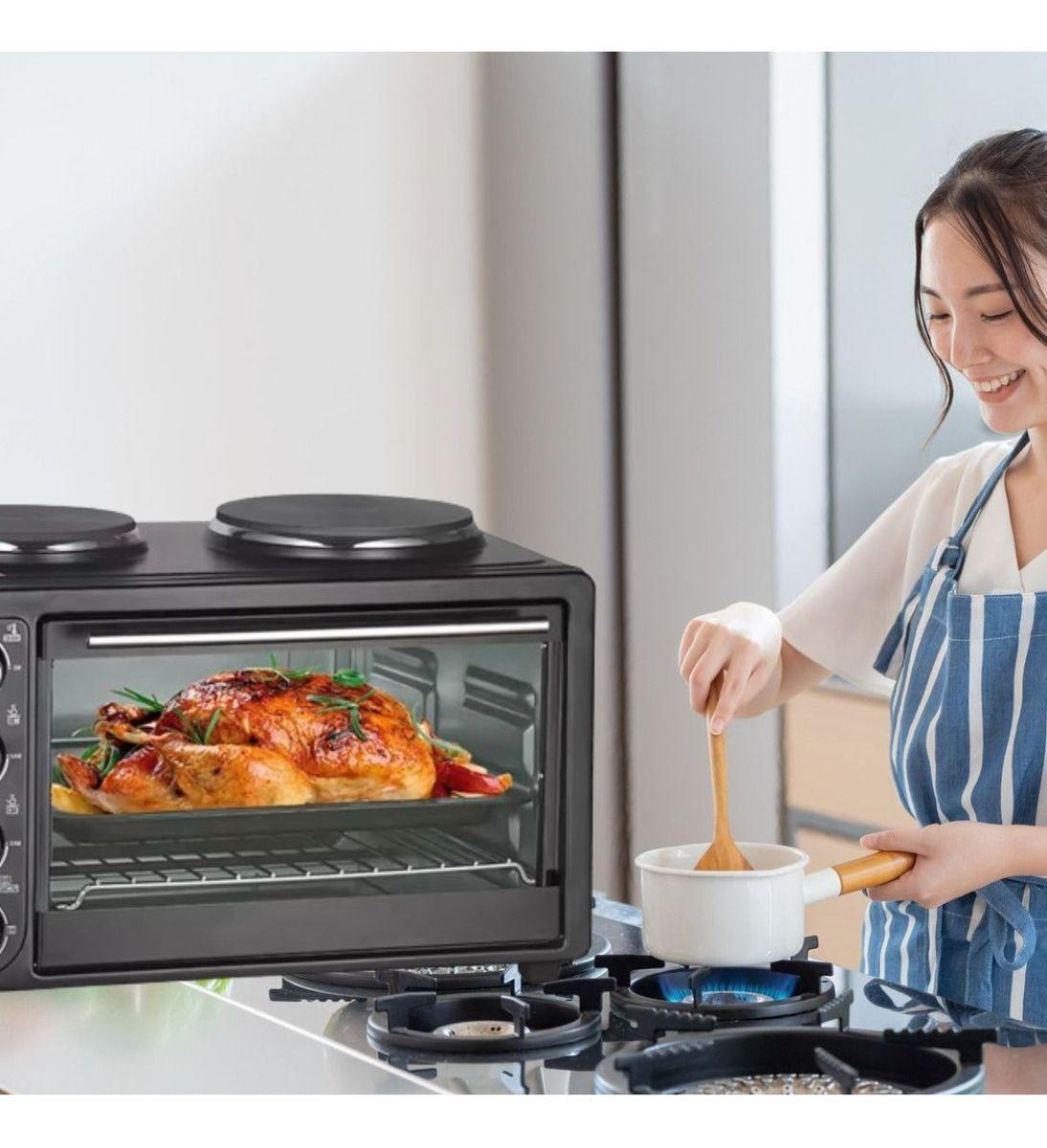 Horno 2en1 Doble Hornalla Convección Grill Jhn-7