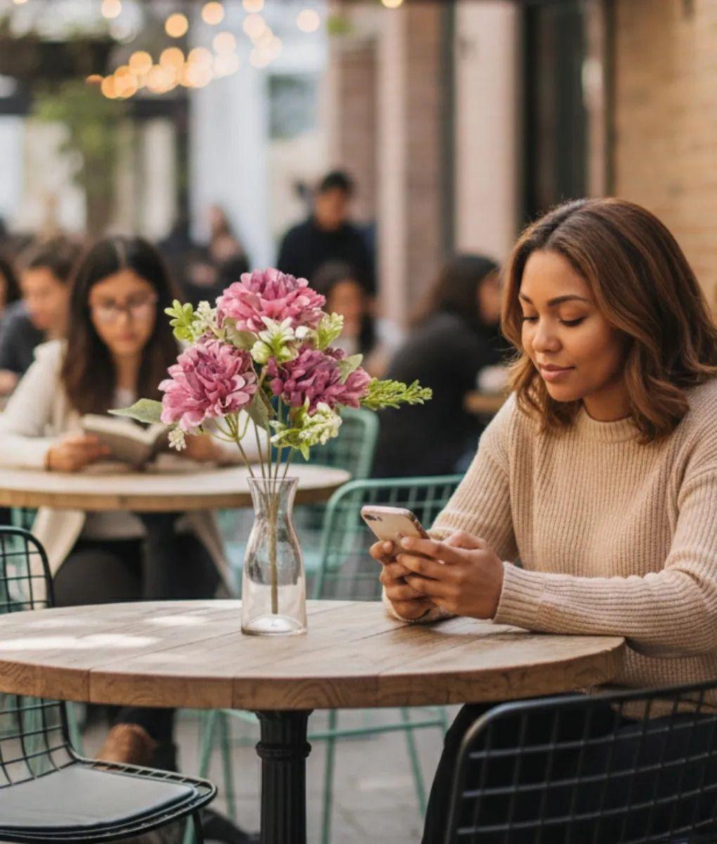 Set 4 Ramo Floral Artificial Fantasía Encanto Campestre Jhn-3