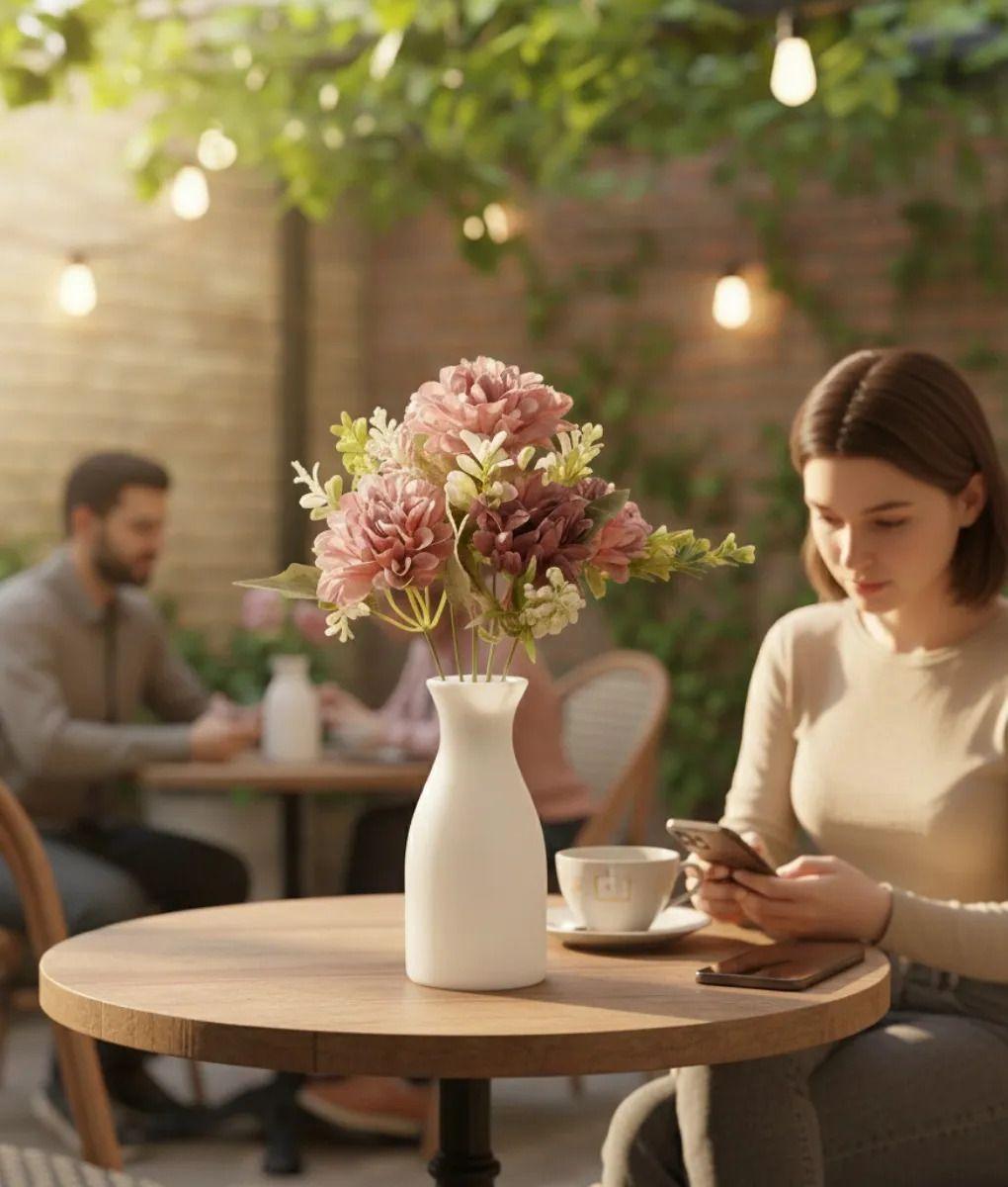 Set 4 Ramo Floral Artificial Fantasía Encanto Campestre Jhn-4