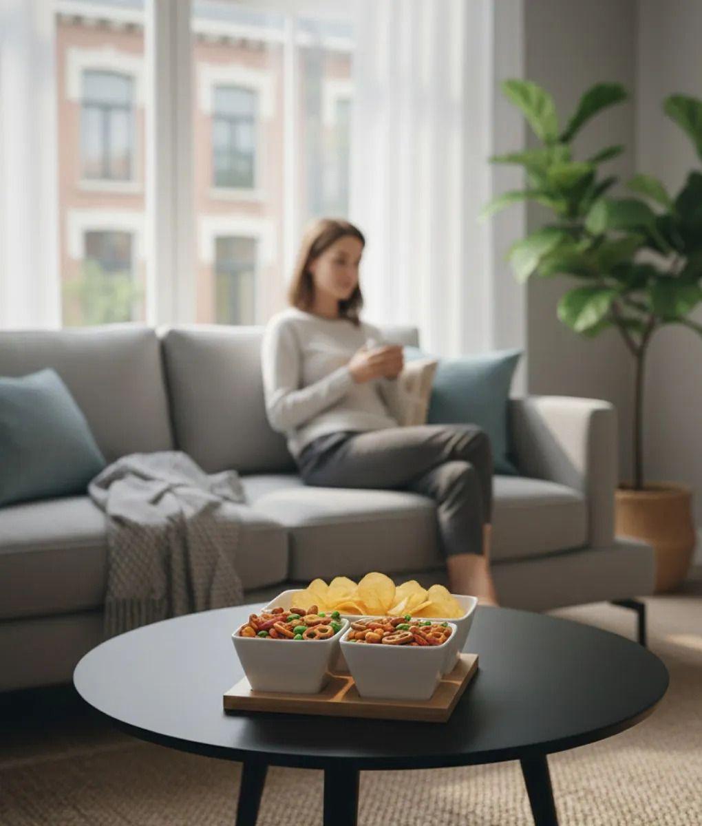 Juego 3 Soporte Snacks Moderno Aperitivos Bandeja Servir Jhn-2