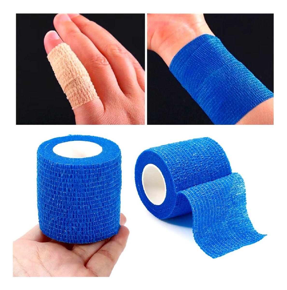 Set 10 Vendas Elastica Adhesiva Medicinal 2,5cmx4,5M Lau-5