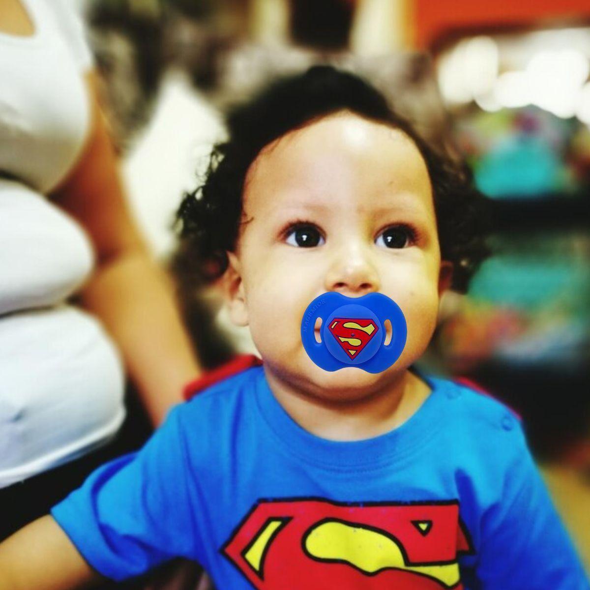 SET 3 CHUPETES SUPERHEROES ANATOMICO DIVERTIDO BEBE LAU-3