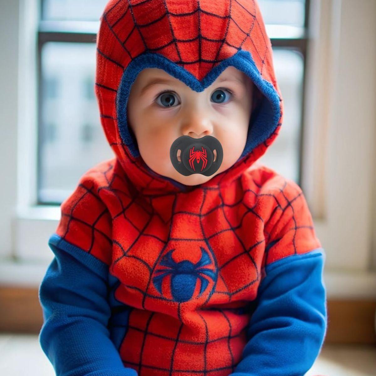 SET 3 CHUPETES SUPERHEROES ANATOMICO DIVERTIDO BEBE LAU-5