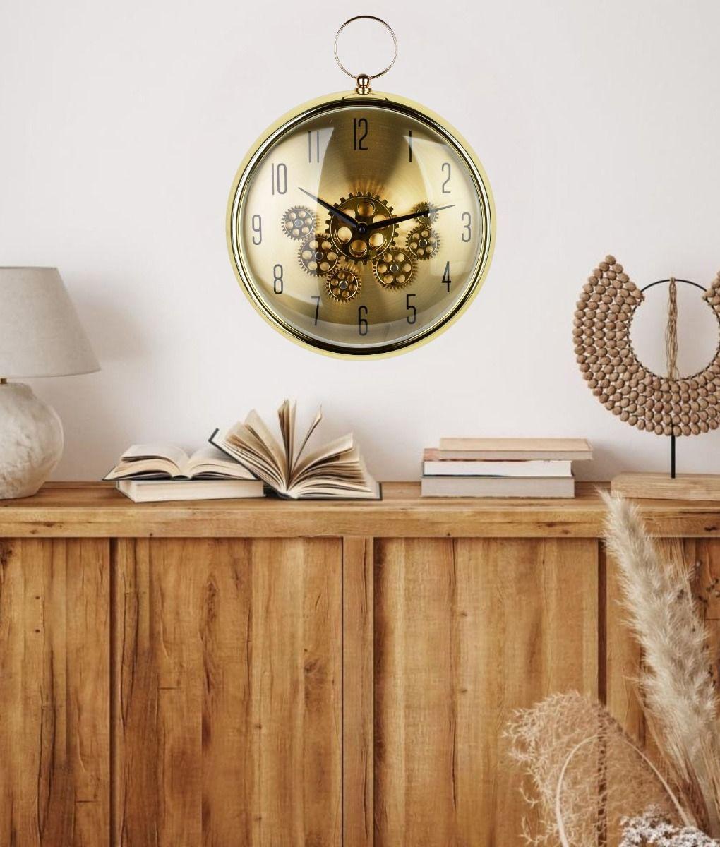 Reloj Pared Redondo Engranaje Industrial Decorativo Jhn-5