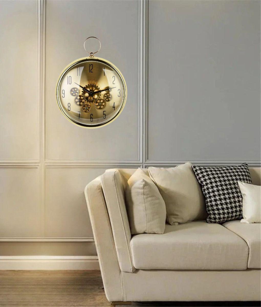 Reloj Pared Redondo Engranaje Industrial Decorativo Jhn-9