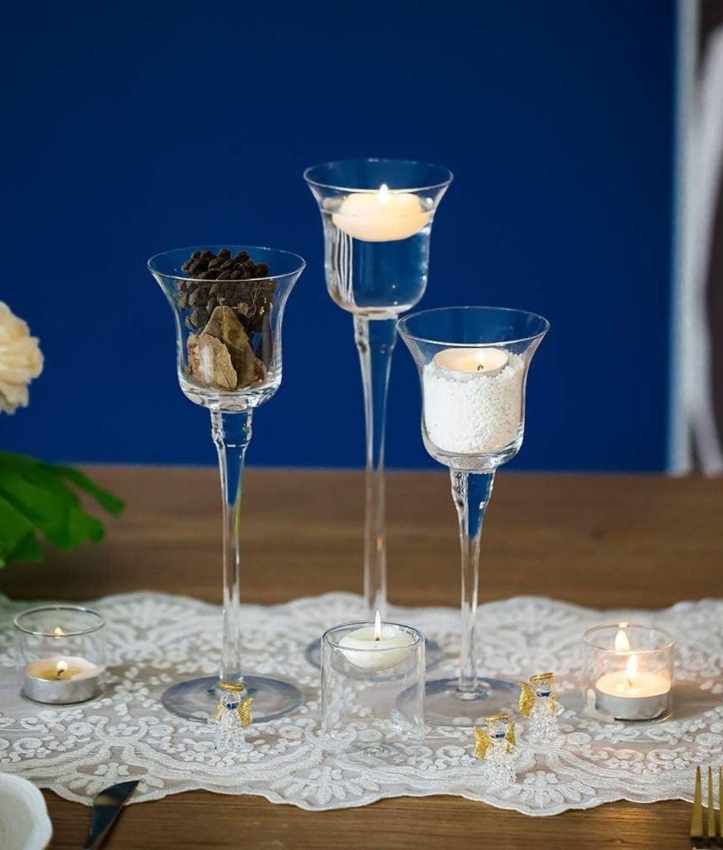 Set Portavelas Elegante Decoración Hogar Copa Mesas Jhn-7