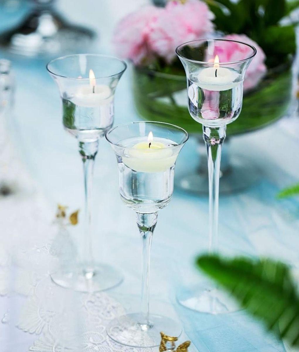 Set Portavelas Elegante Decoración Hogar Copa Mesas Jhn-9