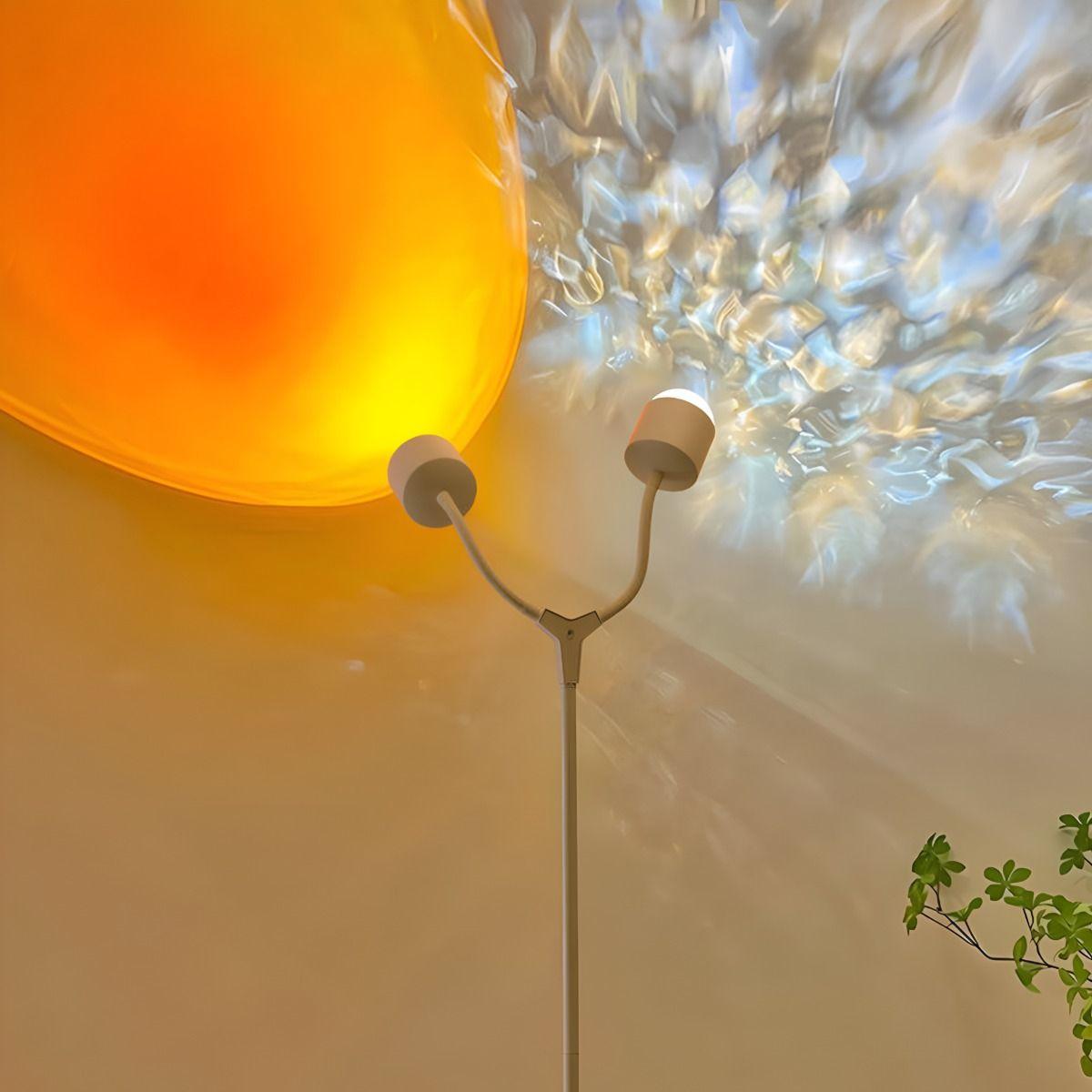 Lámpara Pie Ajustable LED Ondas dinámicas Doble cabezal-3