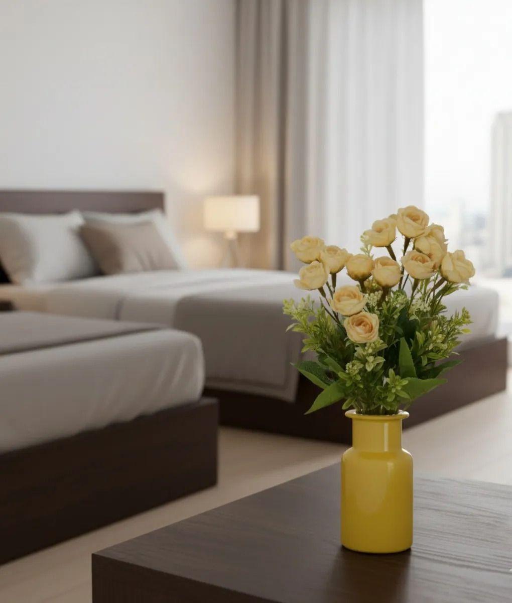 Set 3 Flores Artificiales Rosas Decorativa Ramo Belleza Jhn-7