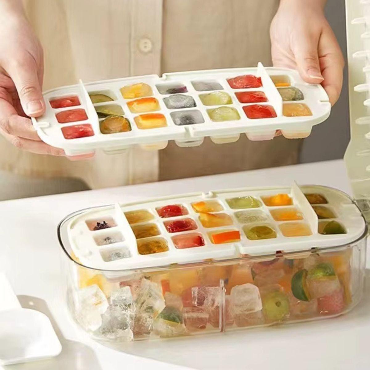 CUBETERA HIELO MOLDE DE SILICONA REUTILIZABLE COCINA LAU-2