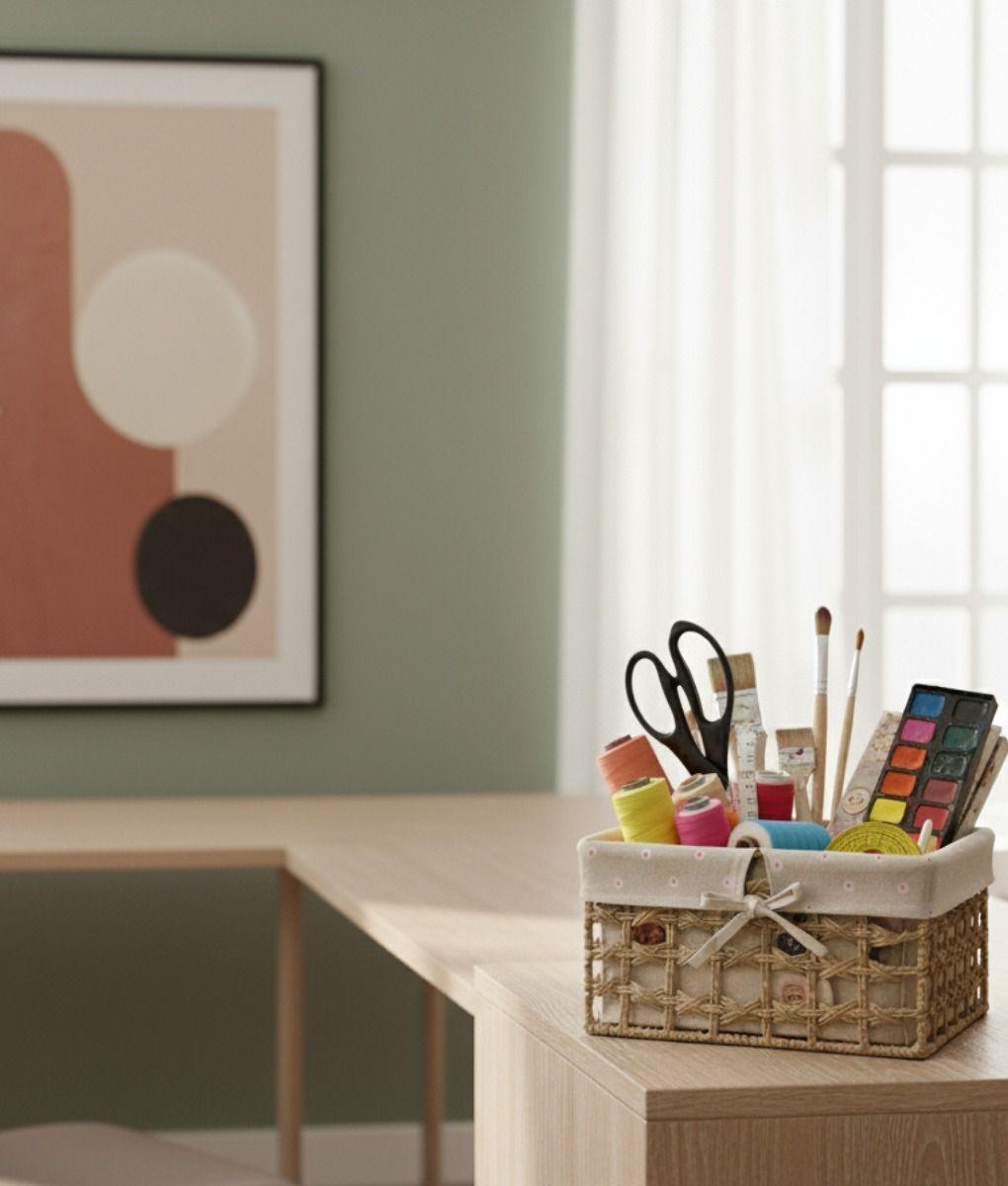 Canasto Decorativo Cesto Organizador Rústico Natural Jhn-6