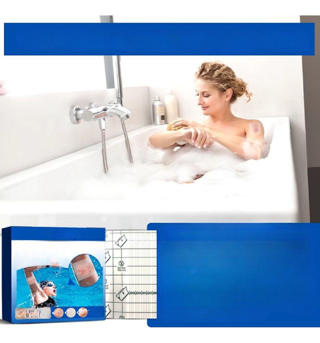 Set 10 Parches Adhesivo Impermeable Protege Tatto Herida Lau-2