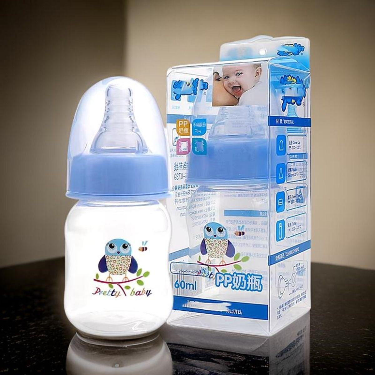 Set 5 Mamaderas Biberon 60ml Compacto Practico Bebe Lau-2